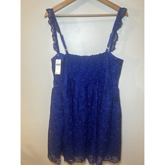 NWT Anthropologie NWT Ruffle-Strap Corset Sweetheart Lace Mini Dress Size XL - Picture 6 of 11